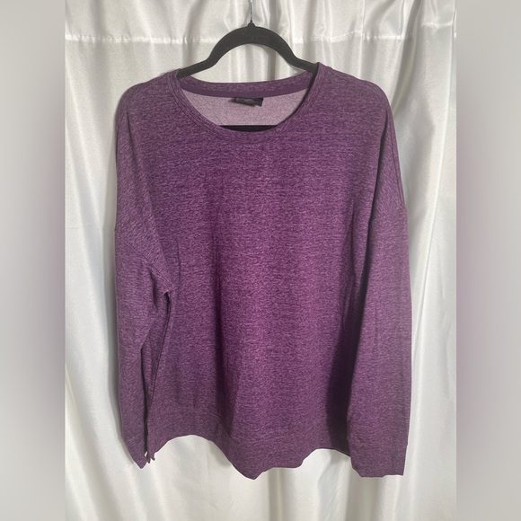 32 Degree Heat Women’s Plus Size XXL Fleece Pull Over Crewneck Sweater Purple - Picture 1 of 6